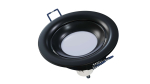 Ceiling lighting point fitting LUCA cast round adjustable matt black